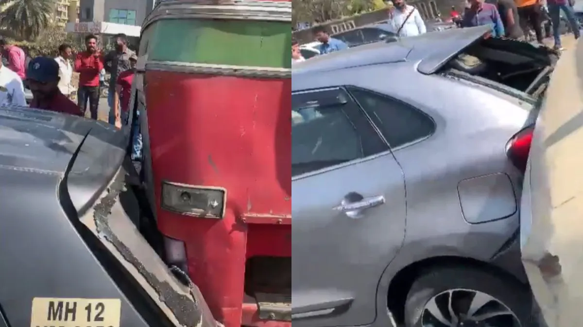 हादसे में गाड़ियां बुरी तरह से क्षतिग्रस्त हो गईं।- India TV Hindi