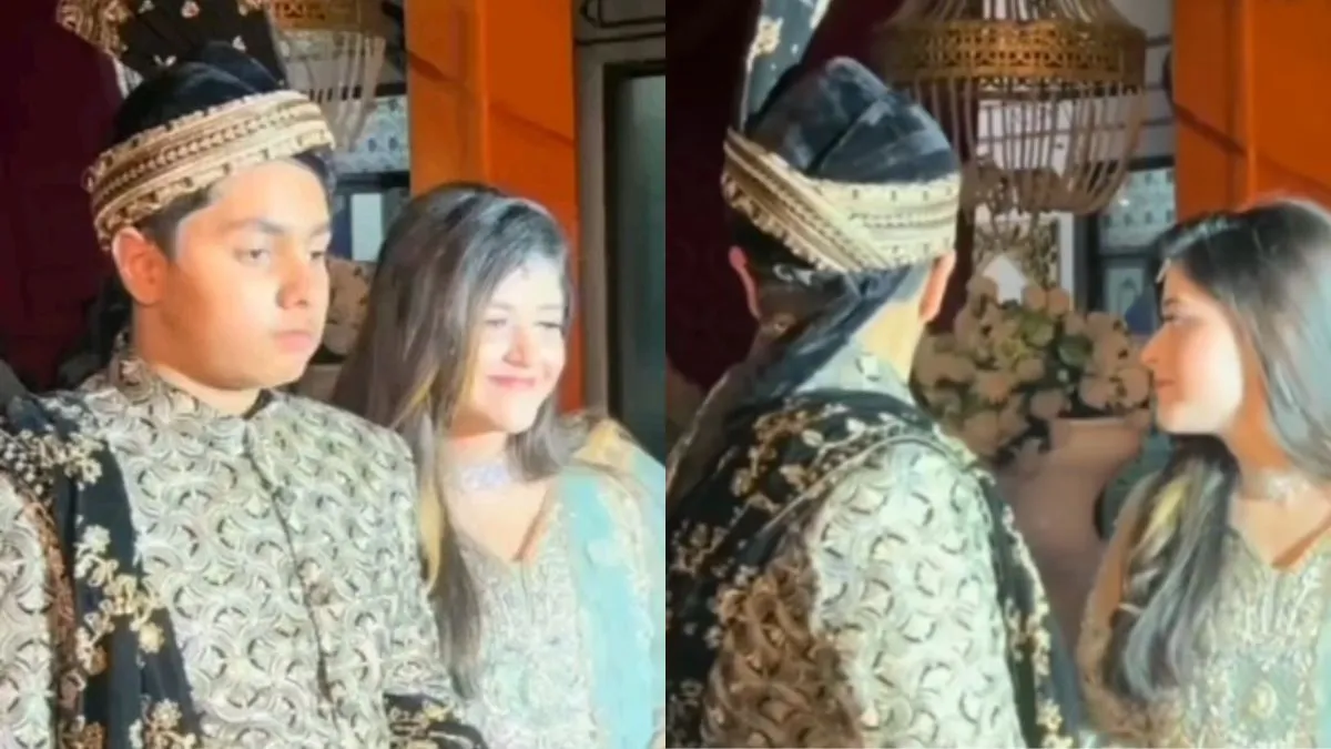शादी के दौरान पाकिस्तानी कपल।- India TV Hindi
