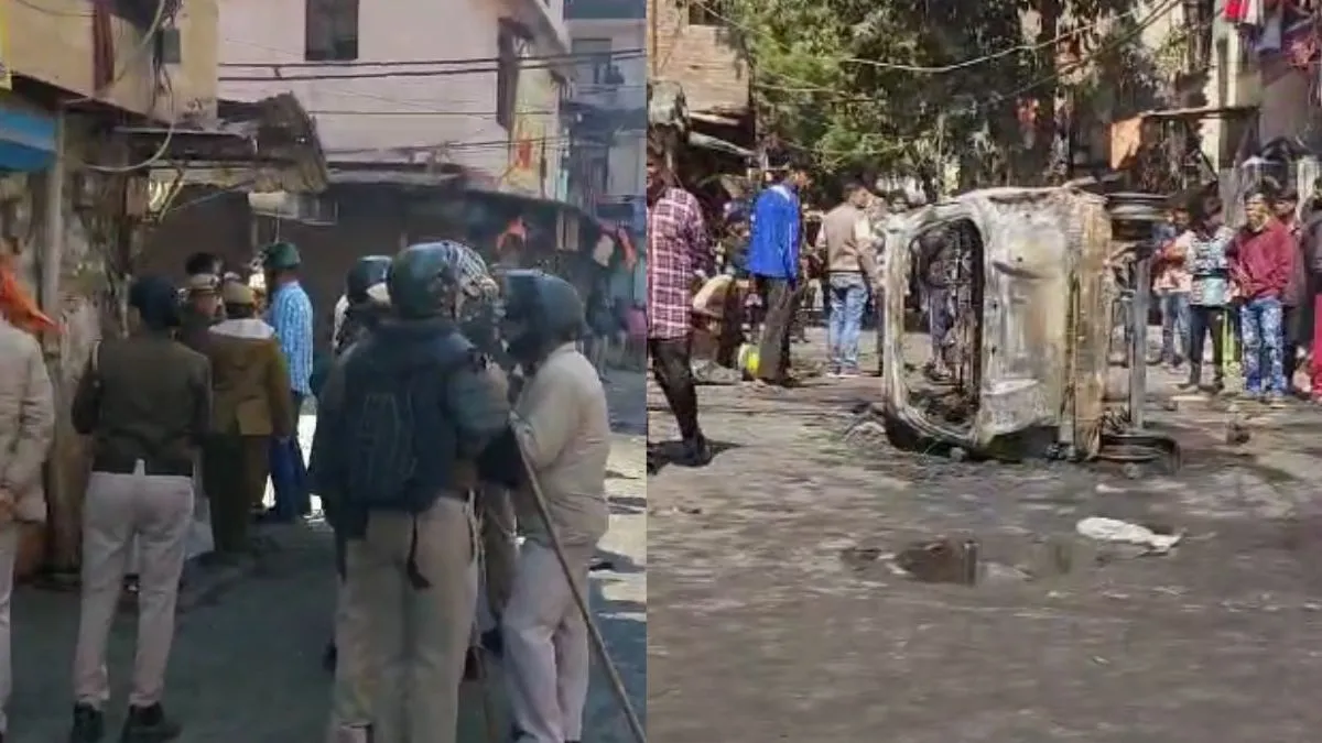 रघुबीर नगर इलाके में भीड़ ने वसूली करने वाले दो लोगों को जमकर कूटा - India TV Hindi
