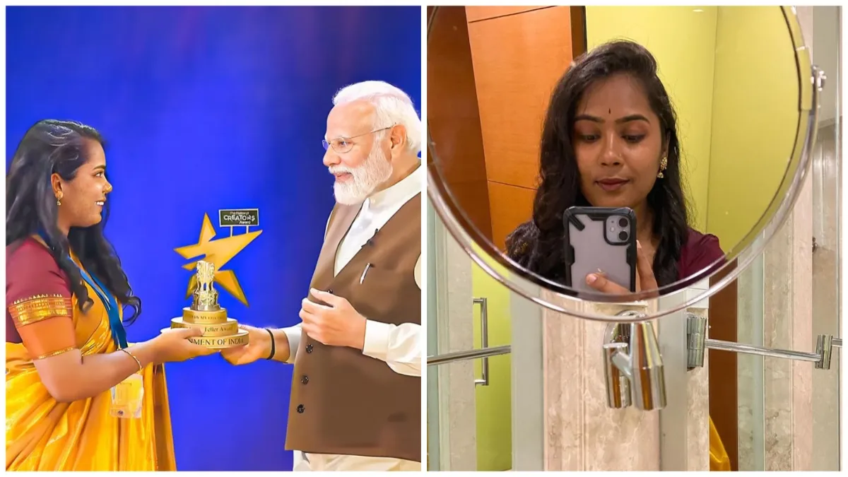 Keerthi History Share her sad real life story after getting national creators award from pm narendra- India TV Hindi
