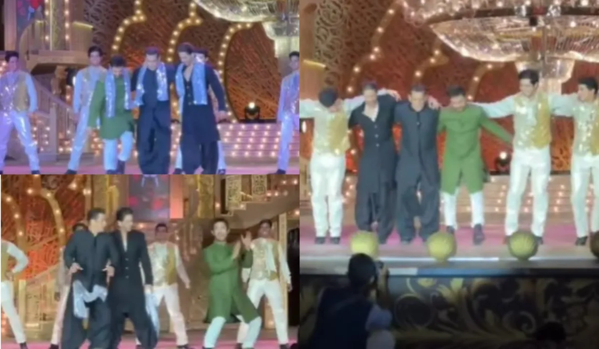 shah rukh khan Salman Khan and Aamir Khan dance at Anant Ambani Radhika Merchan pre wedding- India TV Hindi