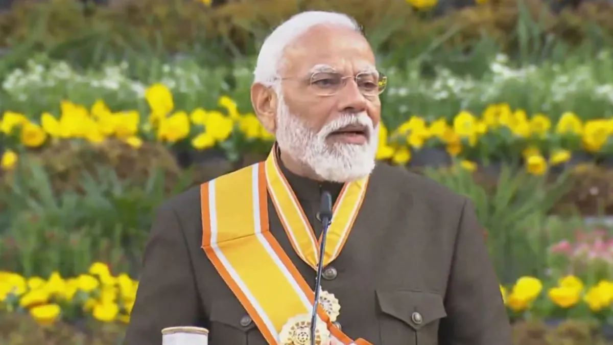 भूटान के सर्वोच्च नागरिक पुरस्कार से सम्मानित किए गए PM मोदी।- India TV Hindi