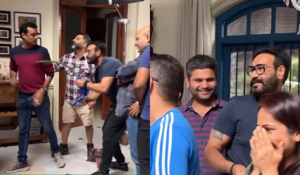 Ajay Devgn showcases his pranking skills watch viral video- India TV Hindi