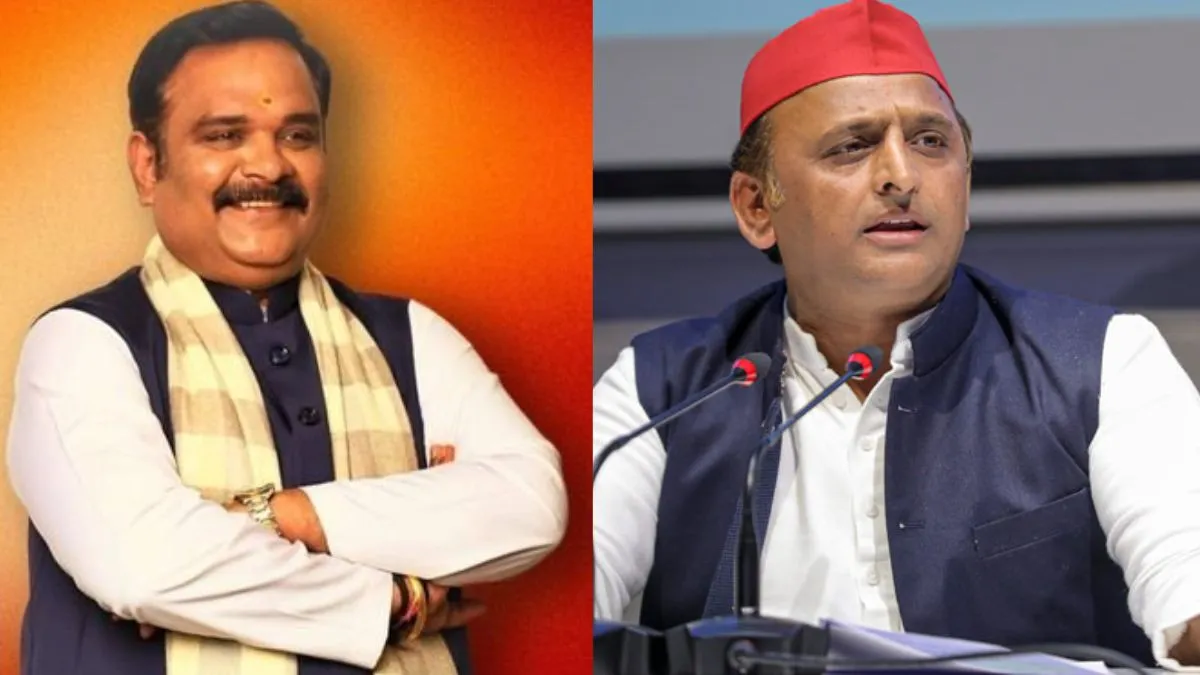 BJP MP Subrata Pathak and SP chief Akhilesh Yadav- India TV Hindi