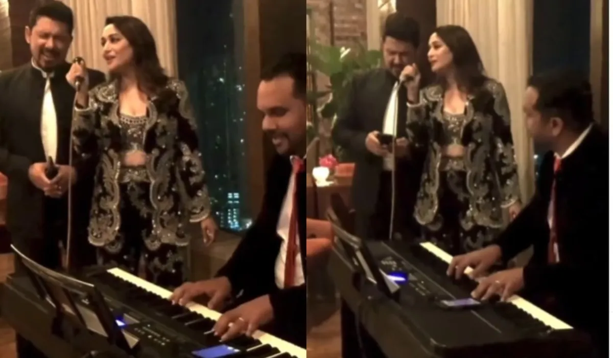 Madhuri Dixit with husband Shriram Nene sing Ed Sheeran Perfect- India TV Hindi