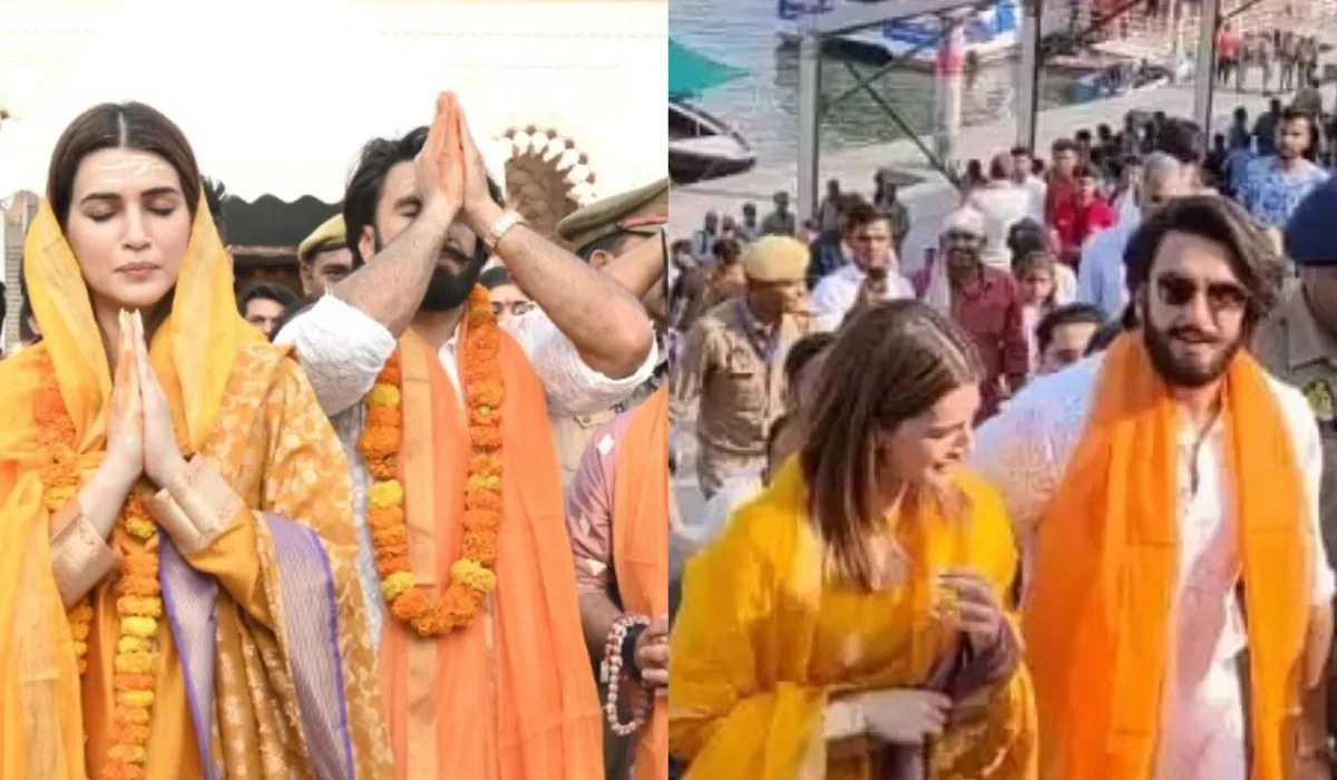 Ranveer Singh Kriti Sanon offer prayers at Kashi Vishwanath Temple- India TV Hindi