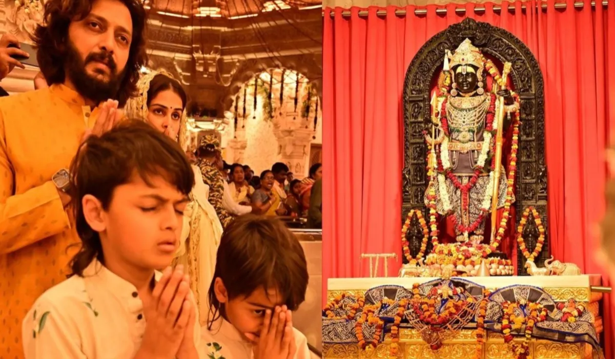 riteish deshmukh genelia d souza visit Ayodhya Ram Mandir along with sons- India TV Hindi
