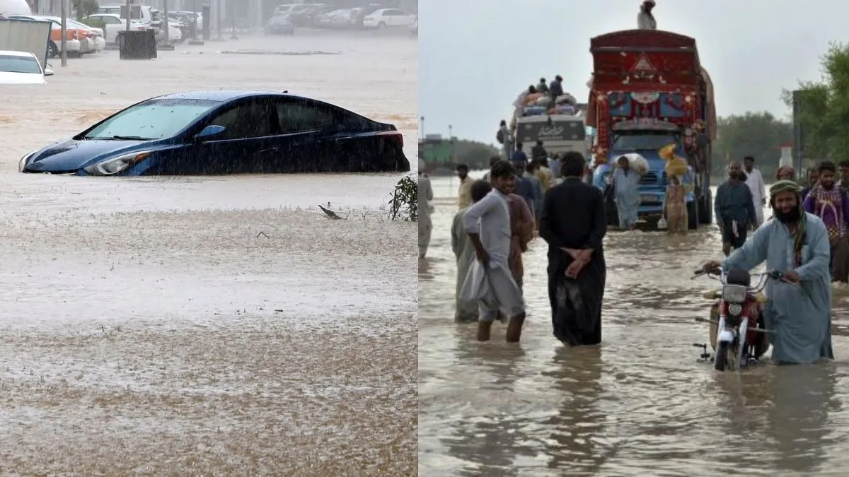 ओमान और पाकिस्तान में बाढ़ का एक दृश्य (फाइल)- India TV Hindi