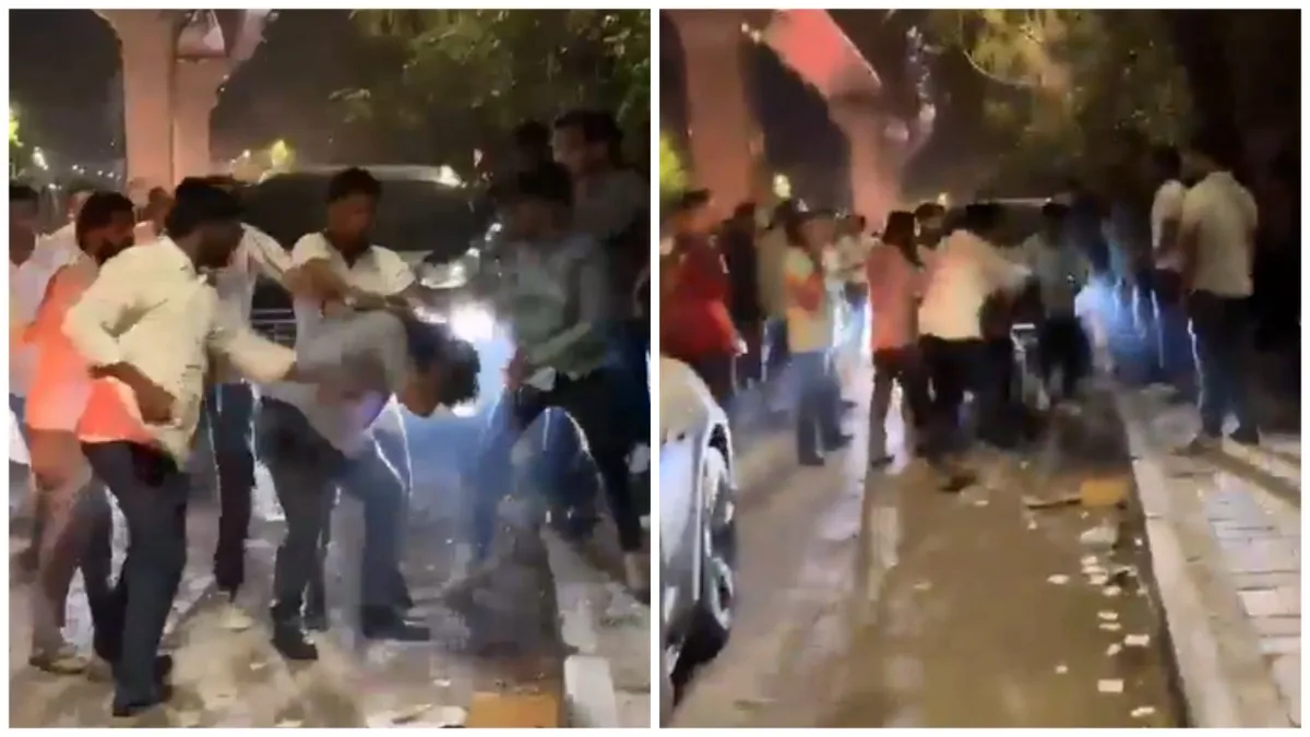 pune builder son hit a bike with his expensive car two people died the crowd beat him up badly viral- India TV Hindi