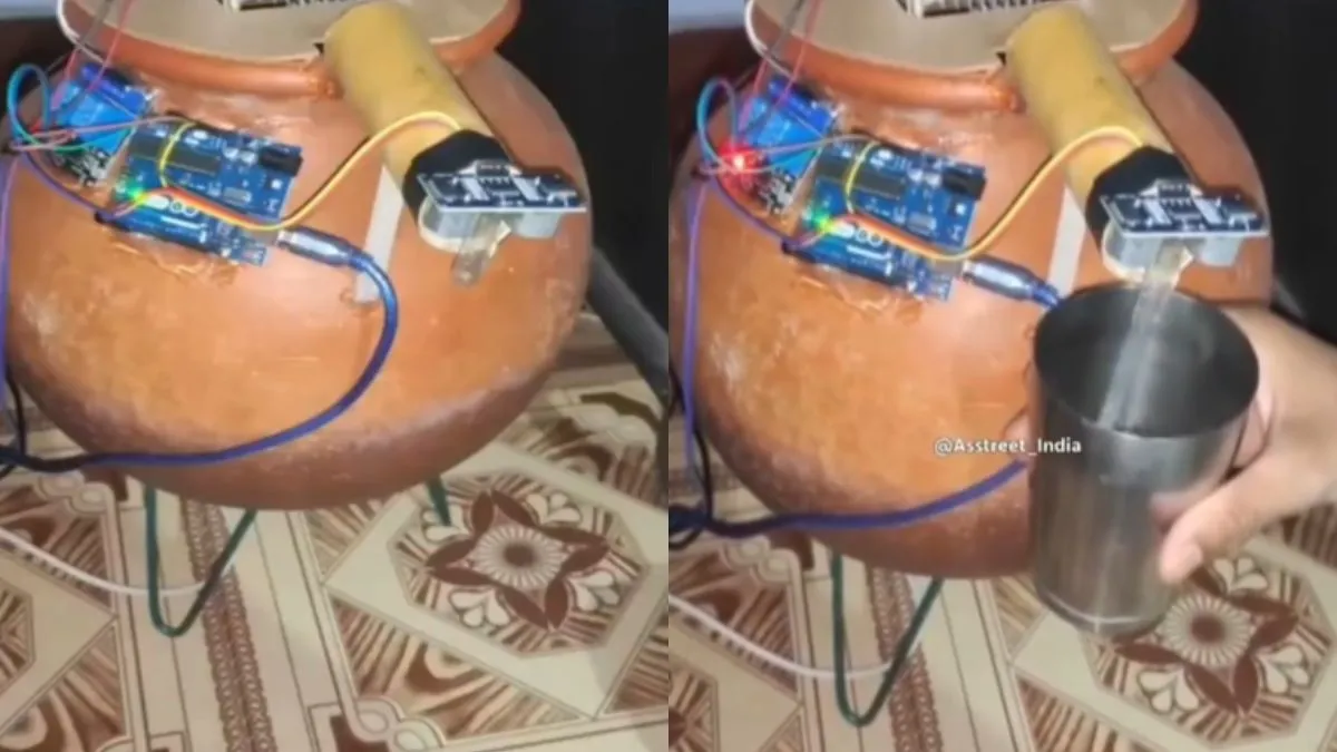 शख्स ने मटके में मशीन लगाकर उसे ऑटोमैटिक बना दिया- India TV Hindi
