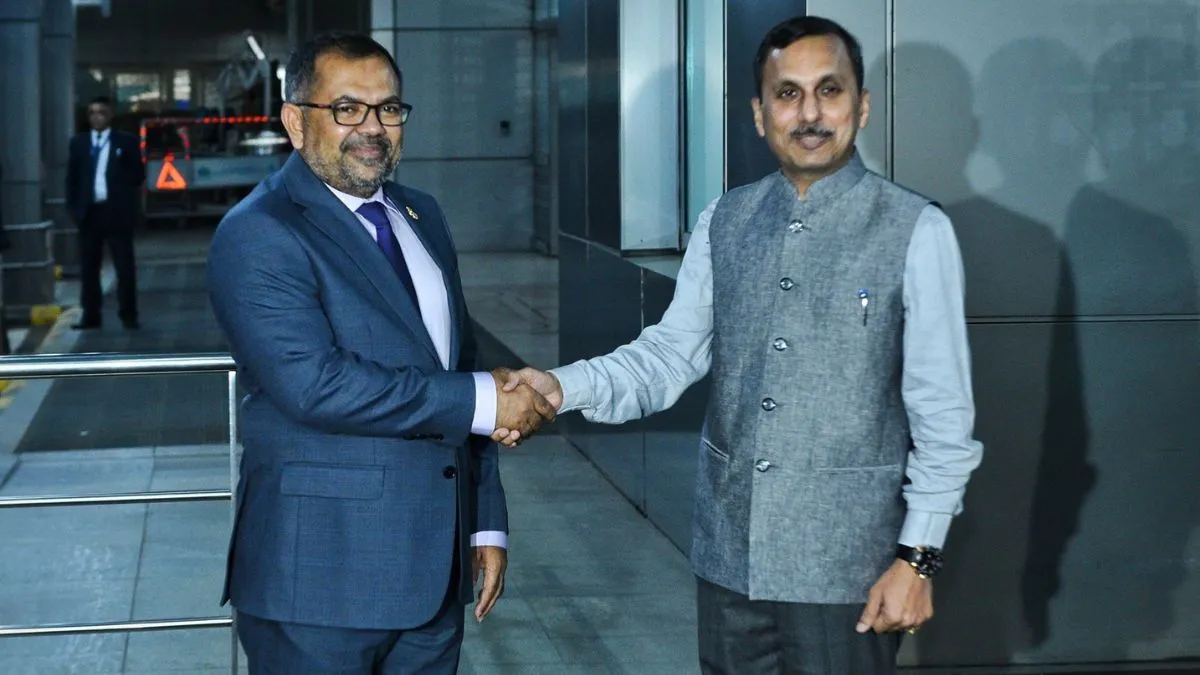 मालदीव के विदेश मंत्री मूसा जमीर और नई दिल्ली में। - India TV Hindi