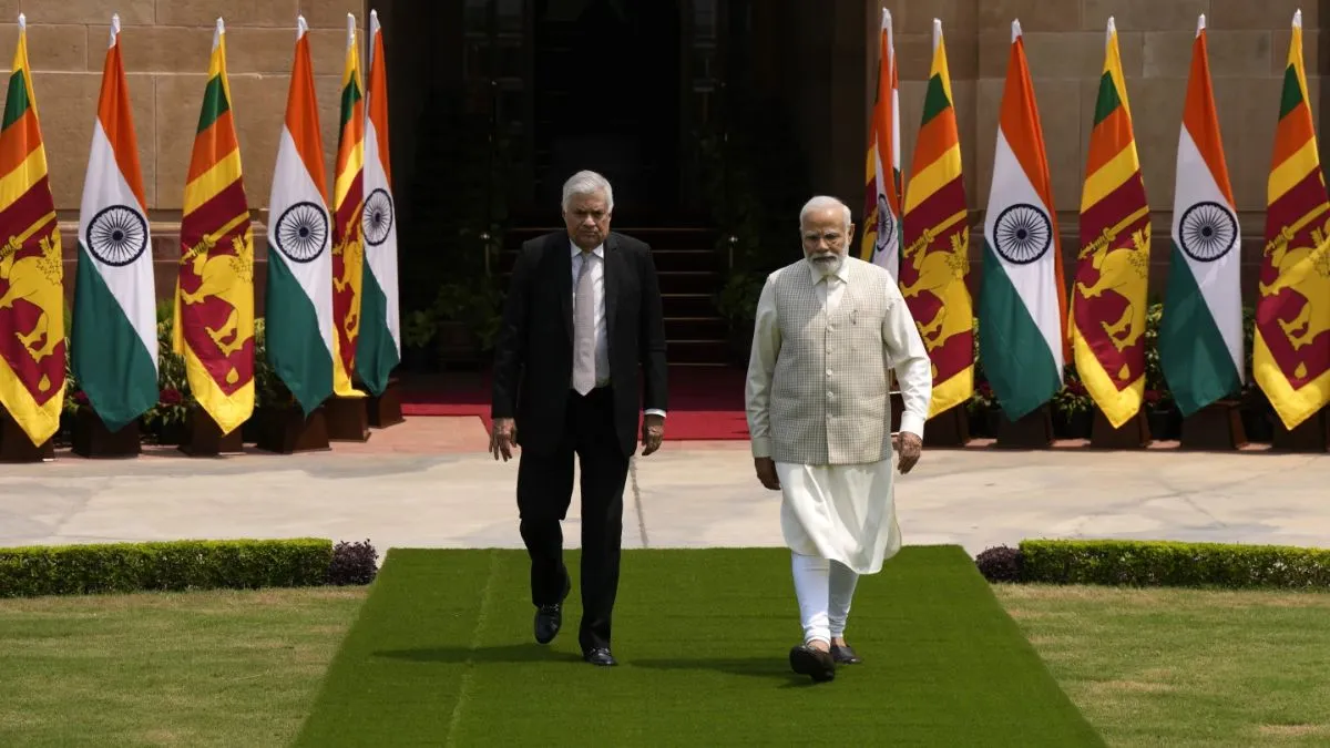 श्रीलंका के राष्ट्रपति रानिल विक्रम सिंघे, पीएम मोदी के साथ। (फाइल)- India TV Hindi