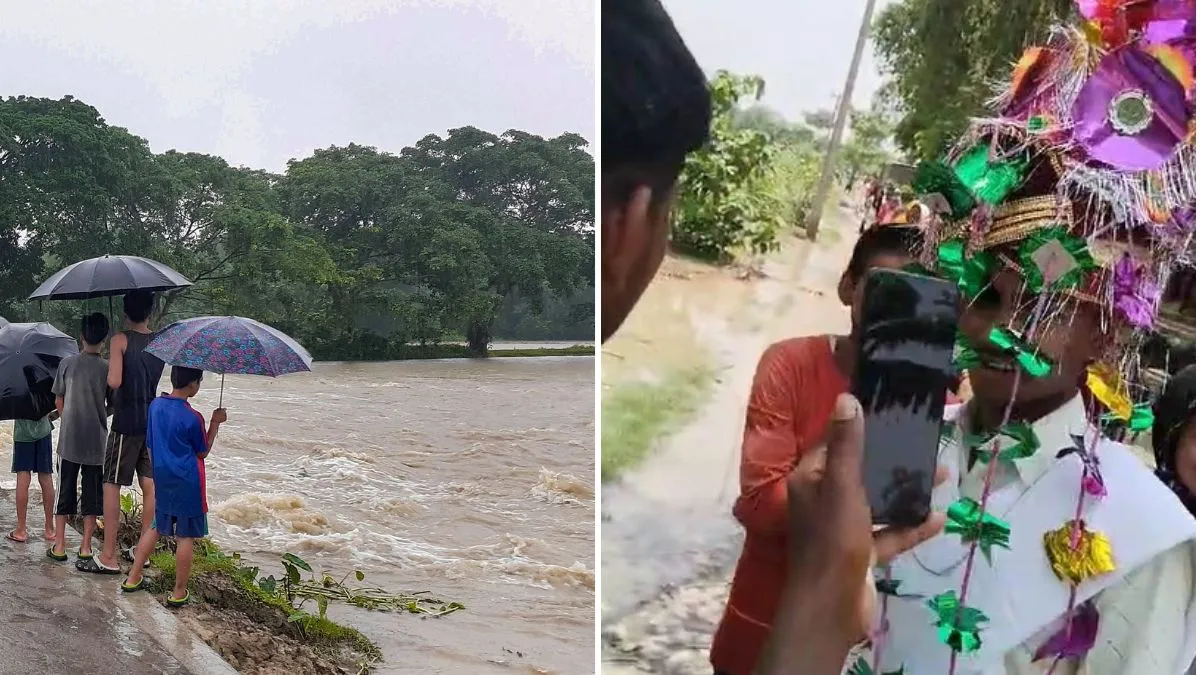 groom in flood- India TV Hindi