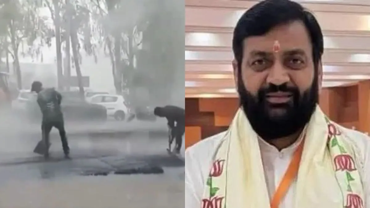 बारिश में सड़क निर्माण को लेकर हरियाणा CM ने दिया जवाब- India TV Hindi