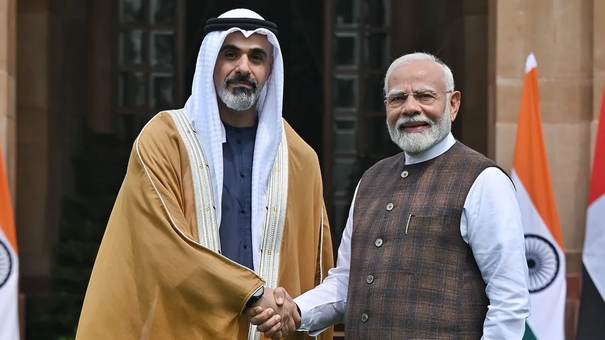 Abu Dhabi Crown Prince and PM Narendra Modi- India TV Hindi