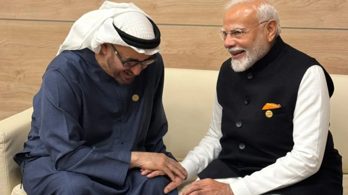 PM Modi dan Presiden UEA Sheikh Mohammed Bin Zayed.- India TV Hindi