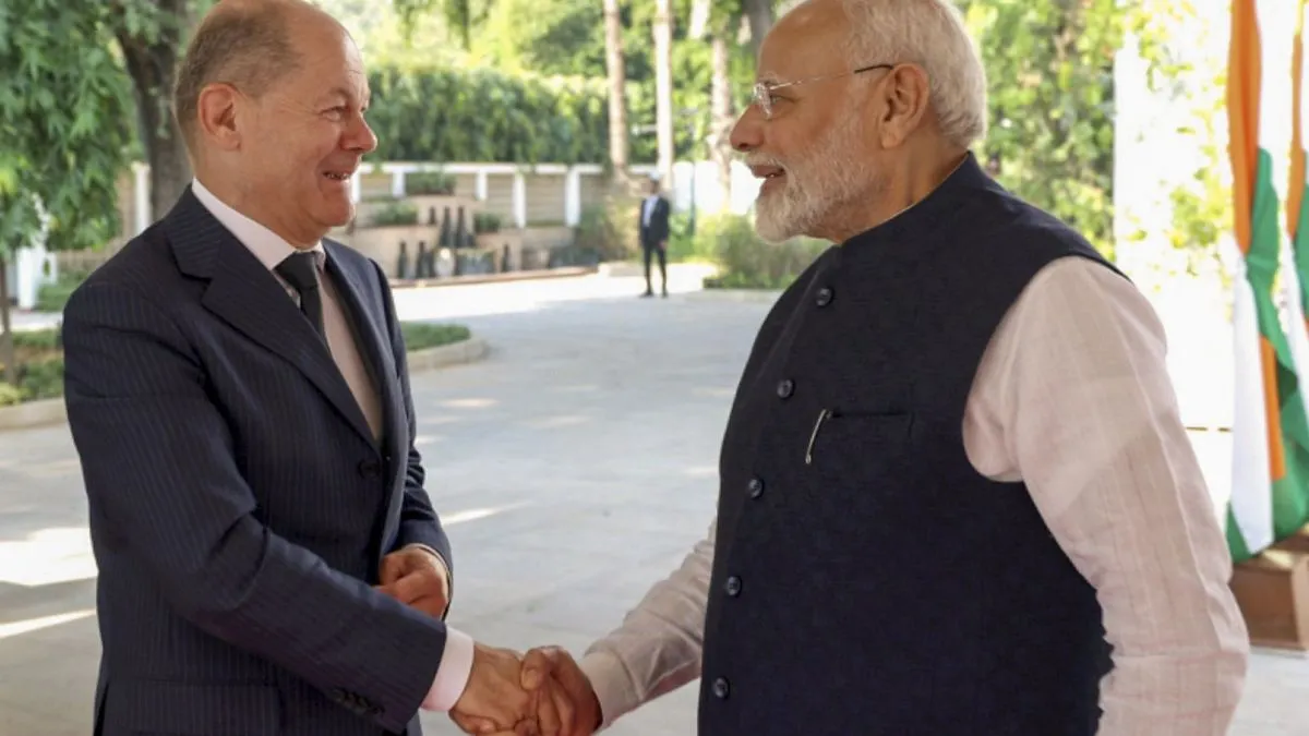 German Chancellor Olaf Scholz and PM Modi. India TV Hindi