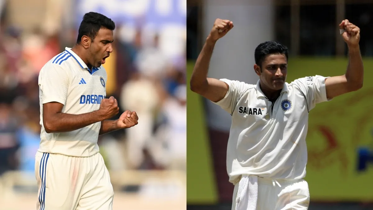  R Ashwin and Anil Kumble