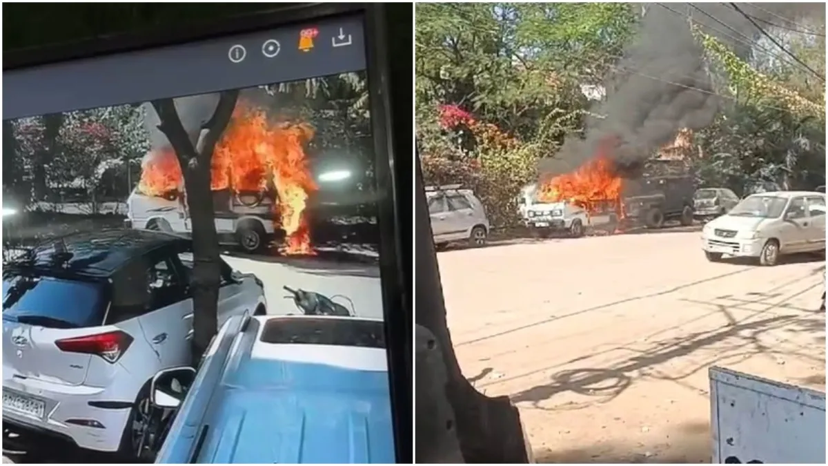 huge explosion in a van parked on the roadside it was blown to pieces up to 50 feet video surfaced- India TV Hindi