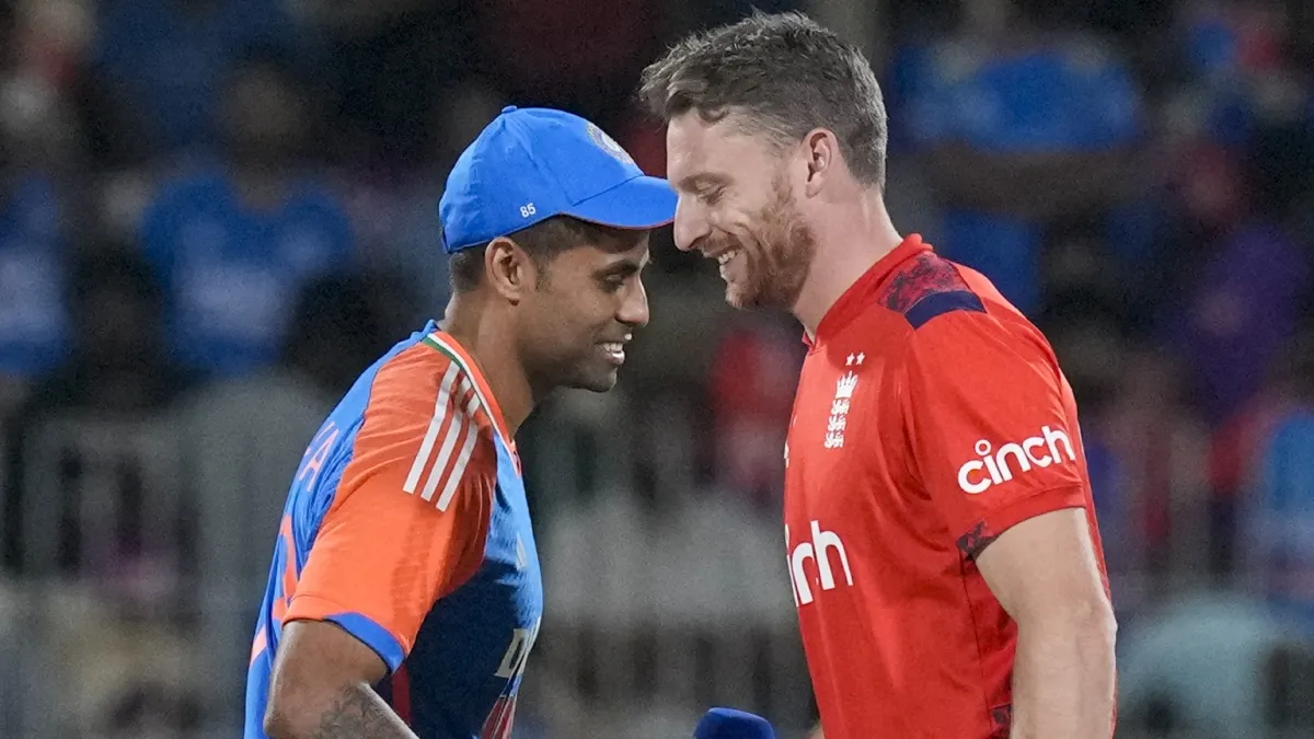 Indian captain Suryakumar Yadav and England captain Jos Buttler