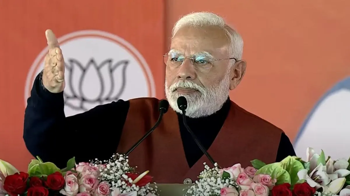 दिल्ली के द्वारका में PM मोदी का संबोधन।