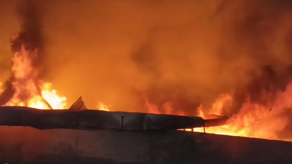 karnal, fire, warehouse