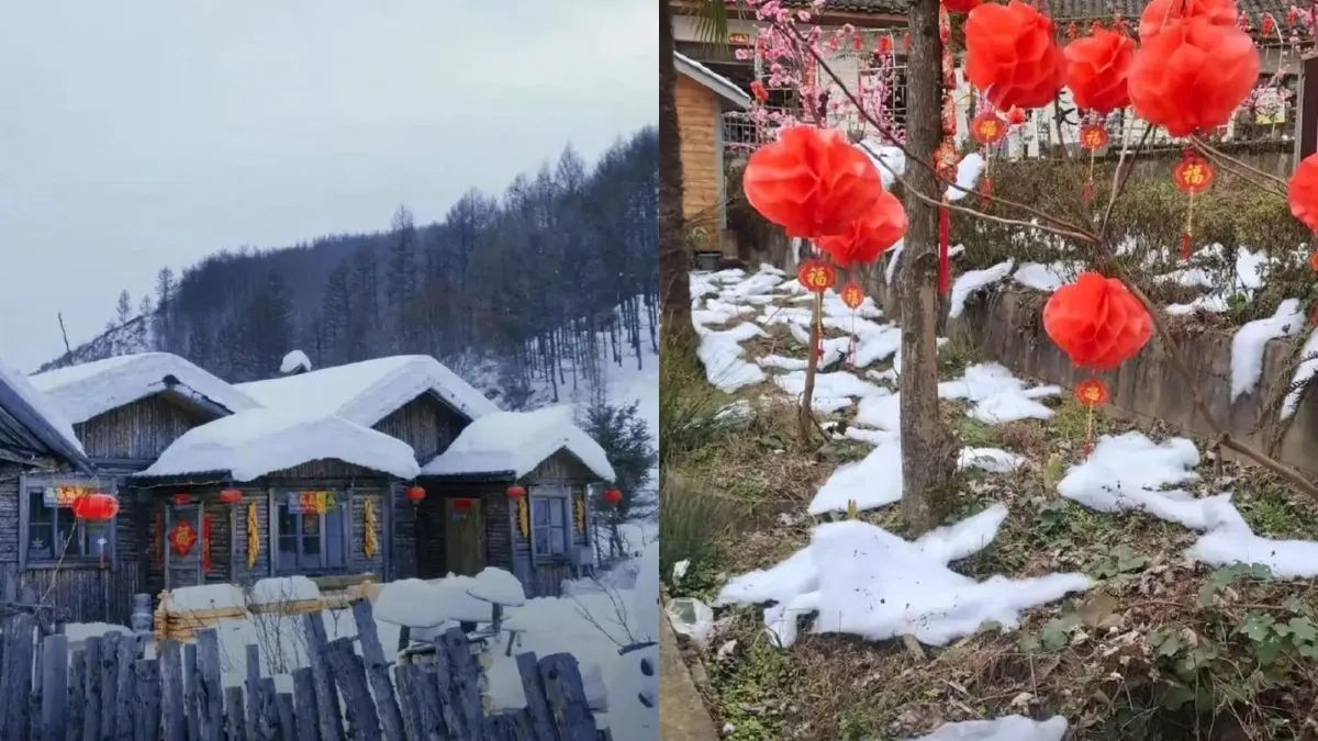 China, China News, Snow Village, Fake Snow Village