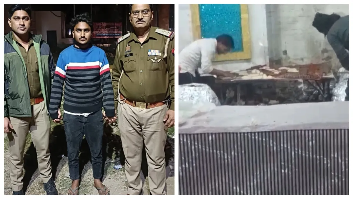 थूक लगाकर नान बनाने वाला युवक गिरफ्तार
