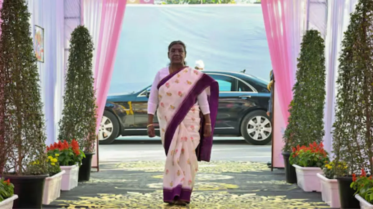 O presidente Draupadi Murmu chegou a Ranchi em uma visita de dois dias.