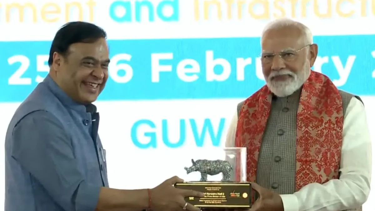 Prime Minister Narendra Modi and Chief Minister Himanta Biswa Sarma