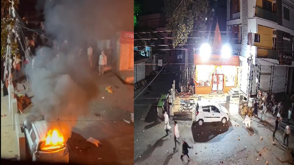 A violência entrou em erupção após a vitória da Índia em Mhow
