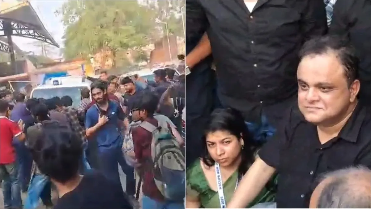 Mamata BANERJEE education minister was humiliated in Jadavpur University students surrounded him and- India TV Hindi