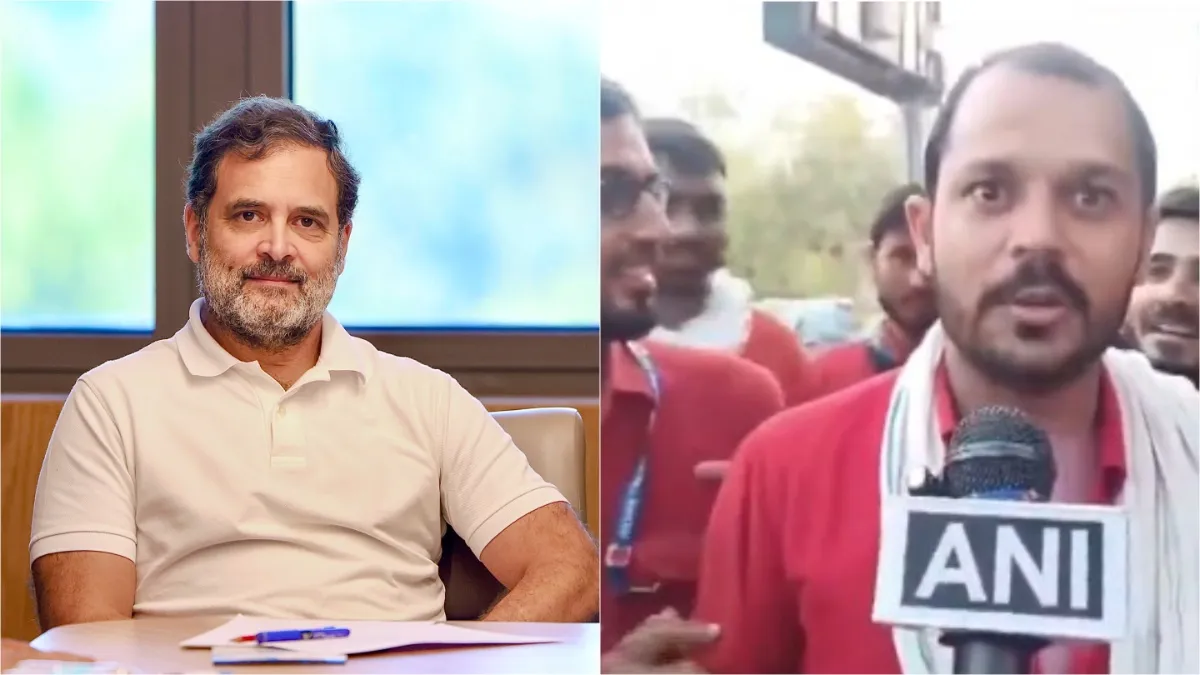 Lok Sabha Lop and Congress MP Rahul Gandhi Met Porters Coolies at New Delhi Railway Station Today