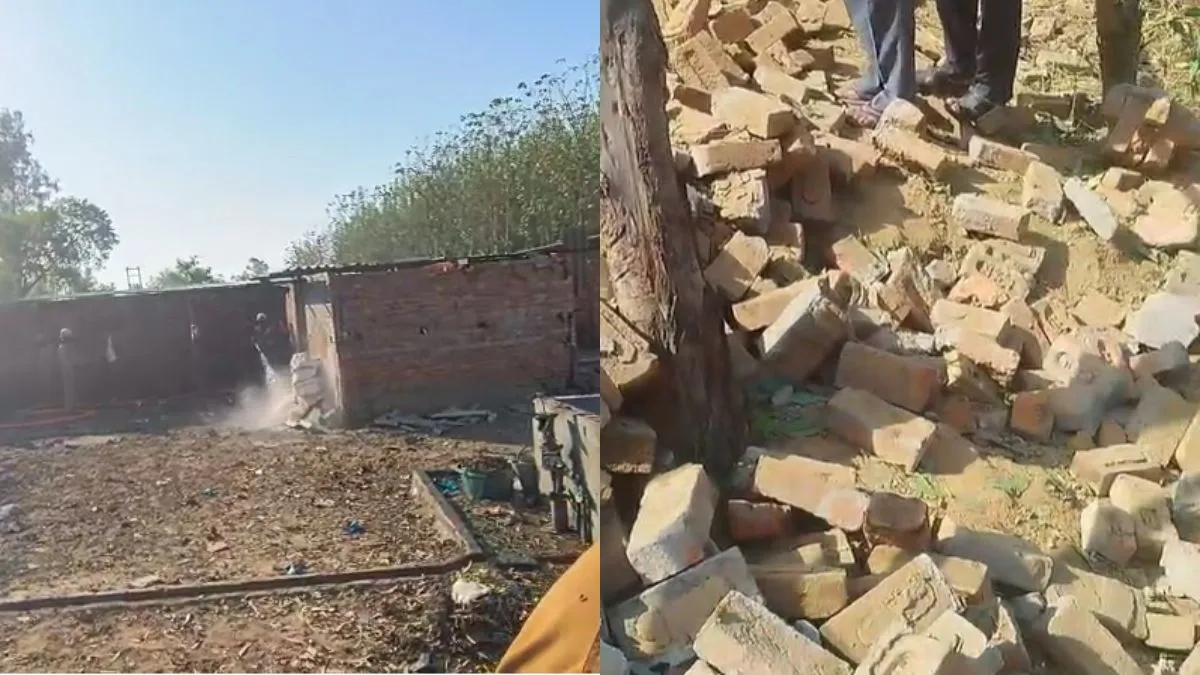 पटाखा फैक्ट्री में विस्फोट से पूरी बिल्डिंग ध्वस्त