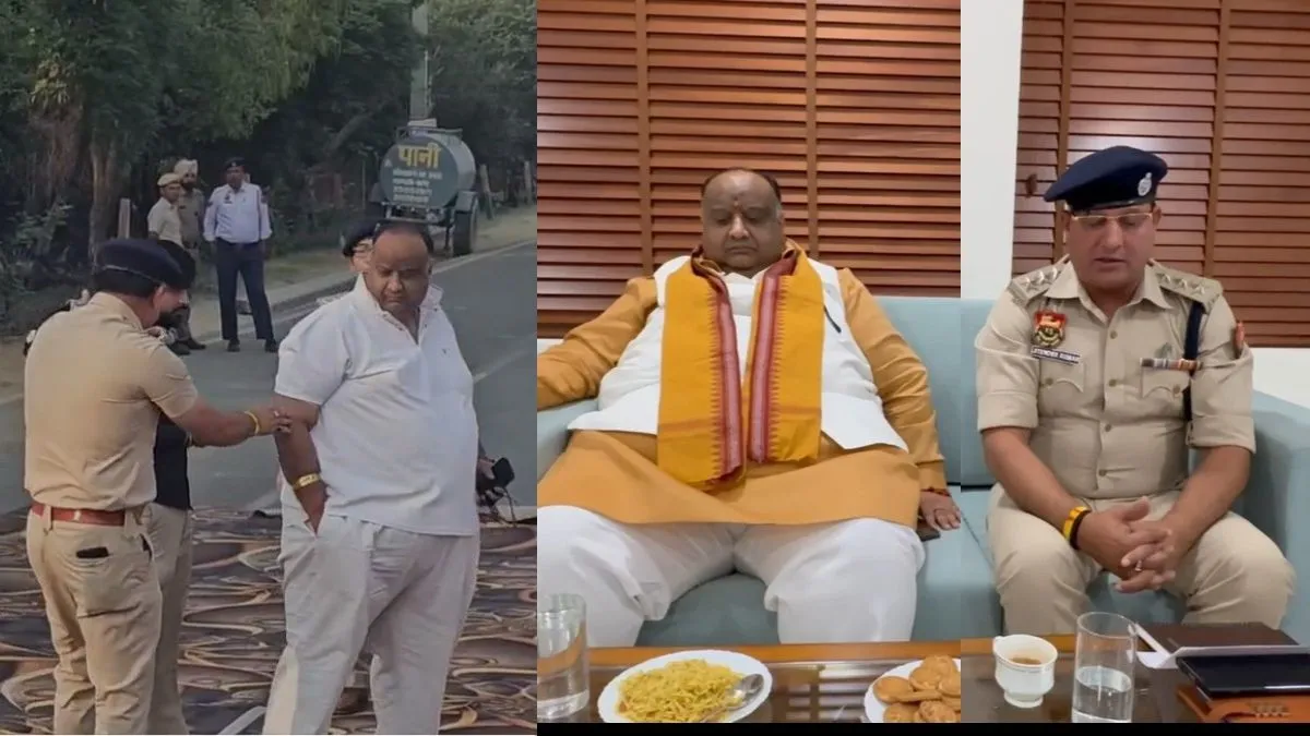  डीएसपी जितेंद्र कुमार राणा ने बीजेपी नेता मनीष सिंगला से माफी मांगी- India TV Hindi