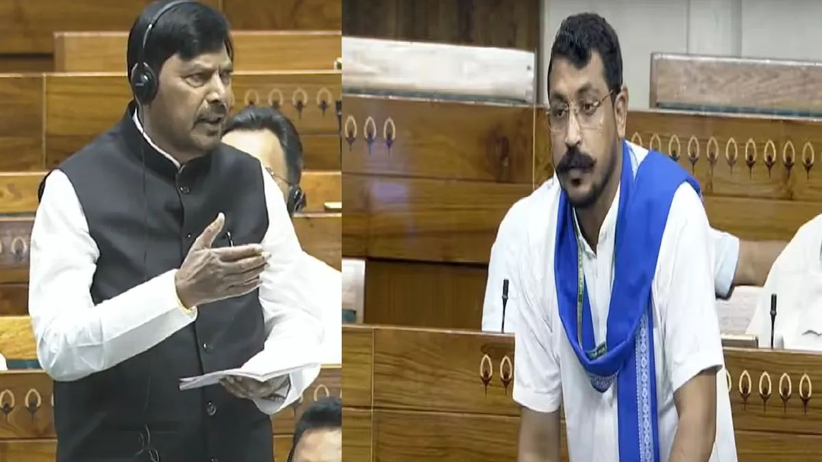 केंद्रीय मंत्री रामदास आठवले और सांसद चंद्रशेखर आजाद