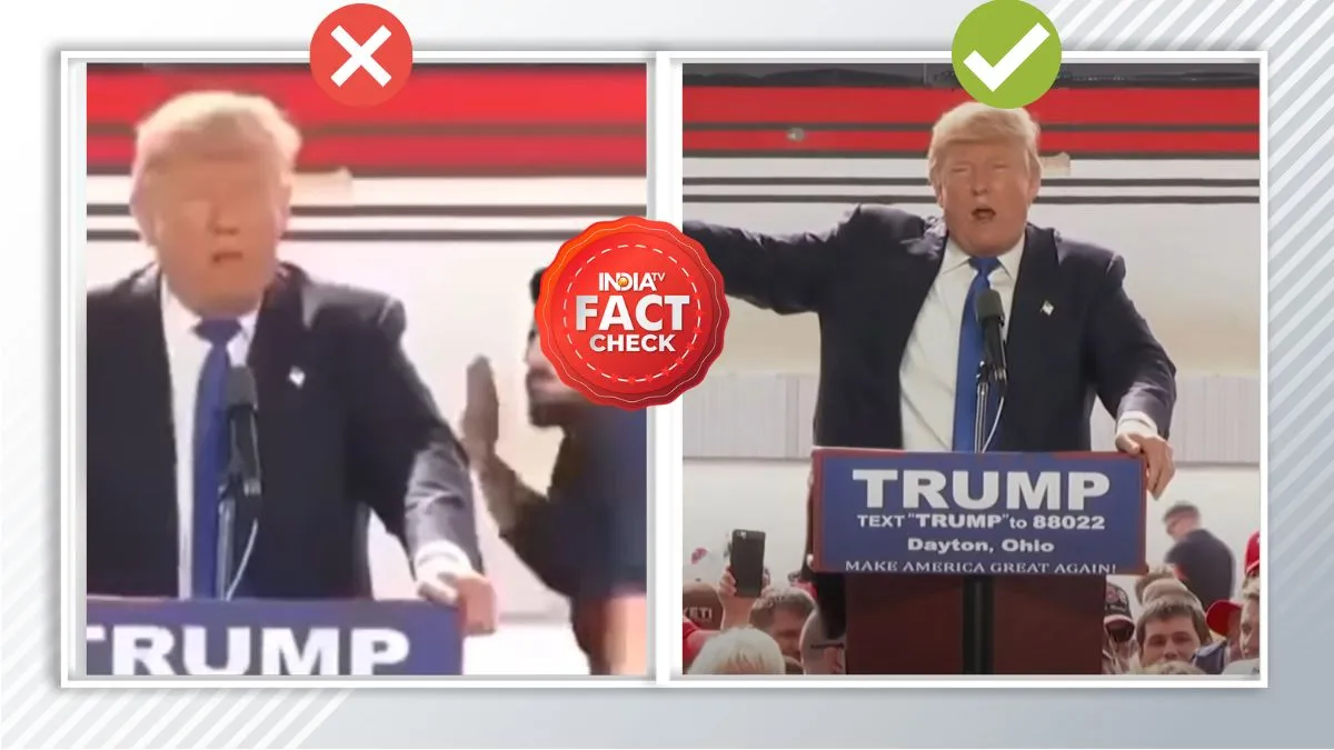 Fact Check Fake video of Donald Trump slapping is going viral- India TV Hindi