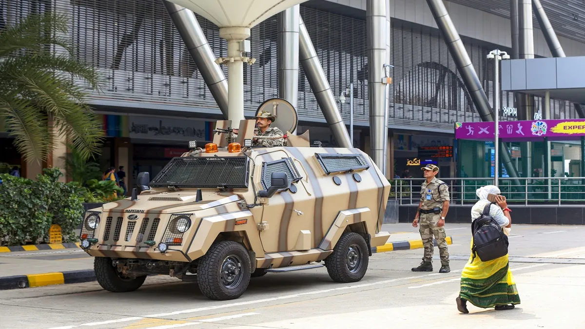 Sardar Vallabhbhai Patel International after increasing security amid increasing tension between India and Pakistan
