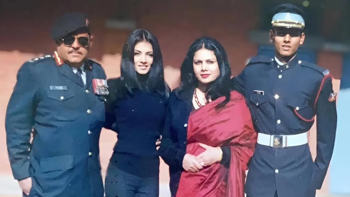 Celina jaitly with family