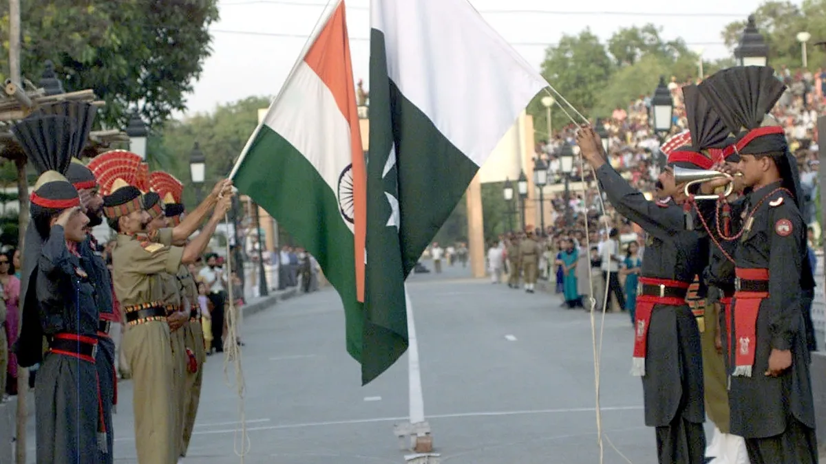 India and Pakistani flags