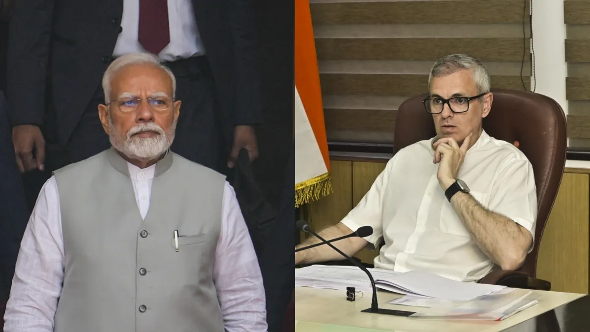 PM modi and Omar Abdullah