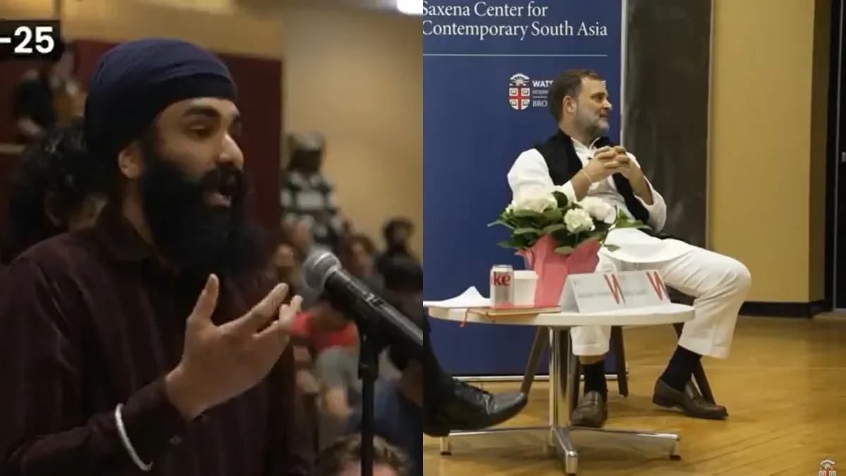 Sikh man questions rahul gandhi