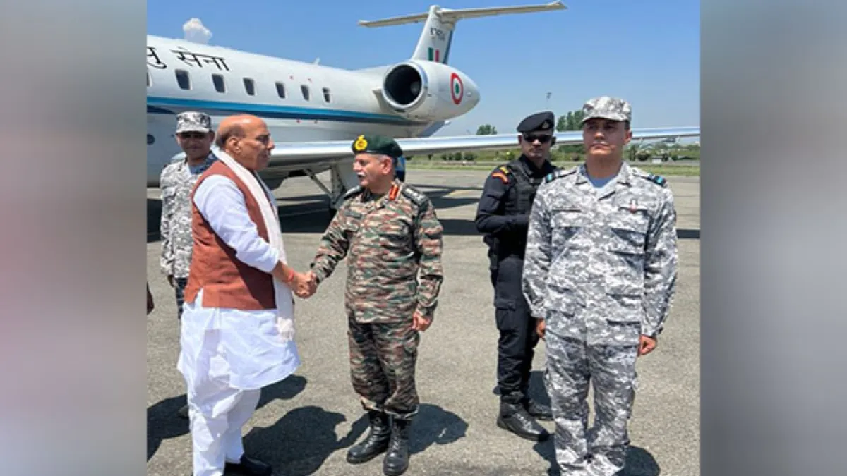 Rajnath Singh in Jammu and Kashmir.