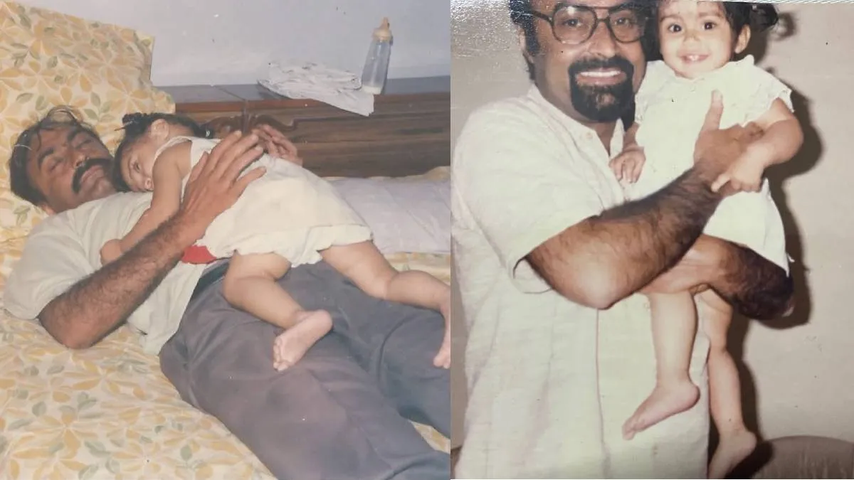 Shibani Bedi with Father