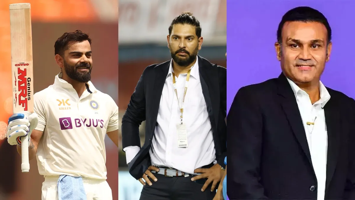 Virat Kohli, Yuvraj Singh and Virender Sehwag
