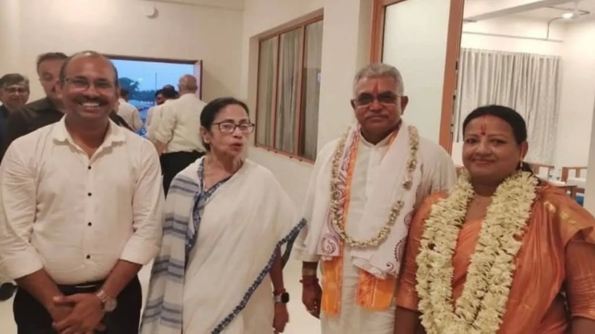 दिलीप घोष ने ममता बनर्जी से की मुलाकात।