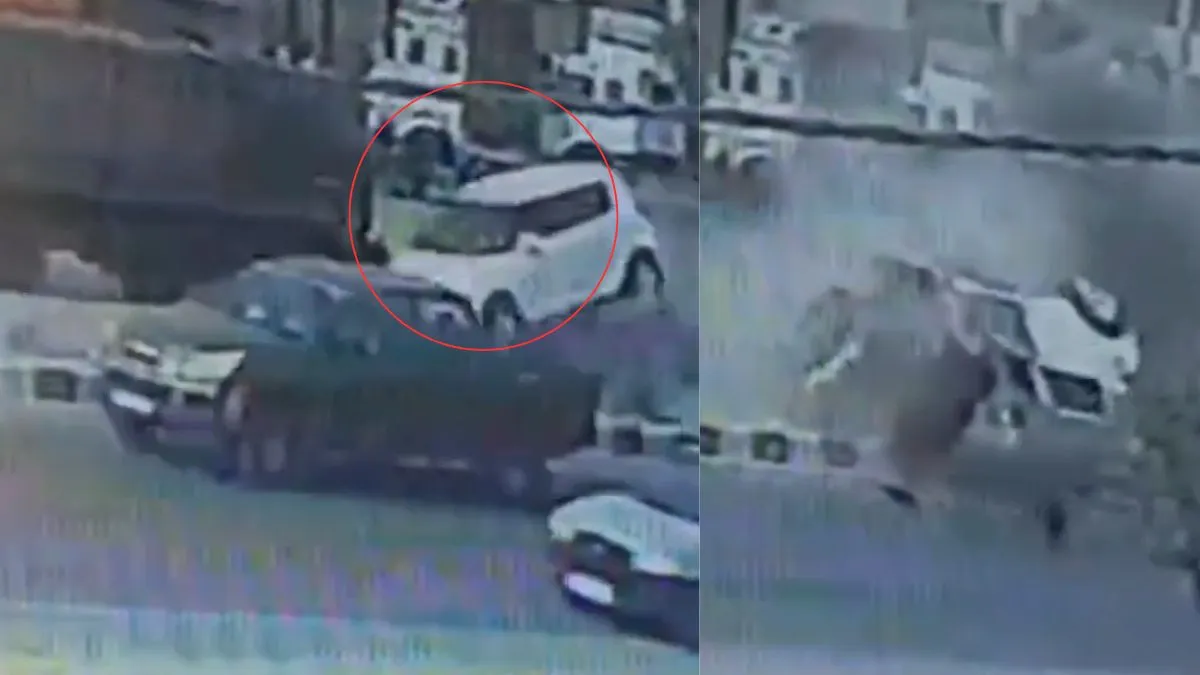 डिवाइडर पार कर मिलिट्री ट्रक से टकराई कार।- India TV Hindi