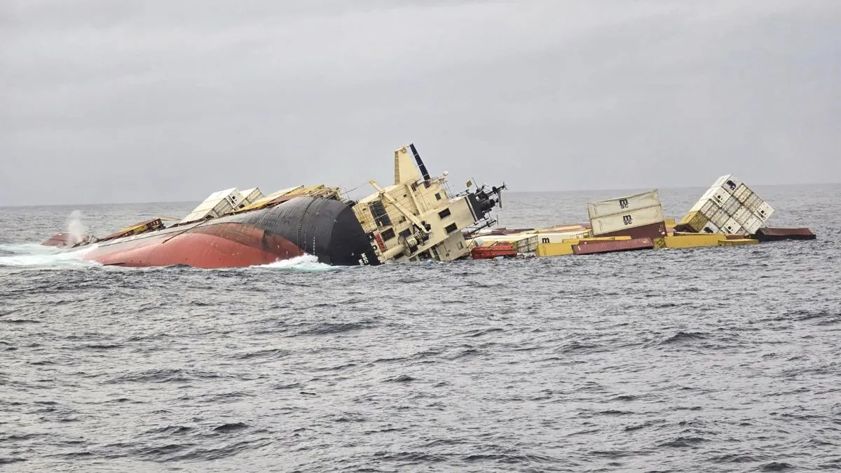 Liberian ship crashed.