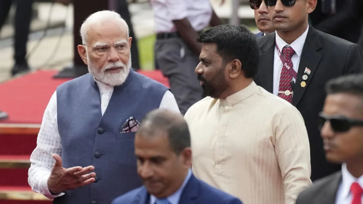 पीएम मोदी के साथ श्रीलंका के राष्ट्रपति अनुरा कुमारा दिसानायके।