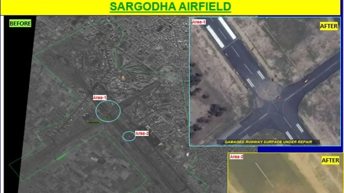 Pakistan's airbase destroyed in India's attack.